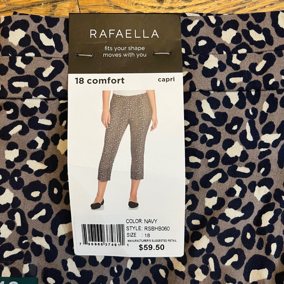 Rafaella Black and Brown Cropped Pants - Picture 6 of 6